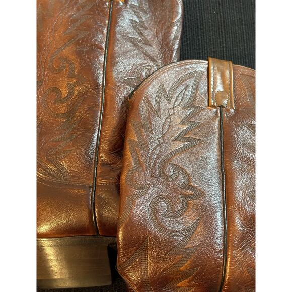 DAN POST VTG Mens Brown Leather Western Cowboy Boots Sz 9.5 D #233086/ 16625 main image 4